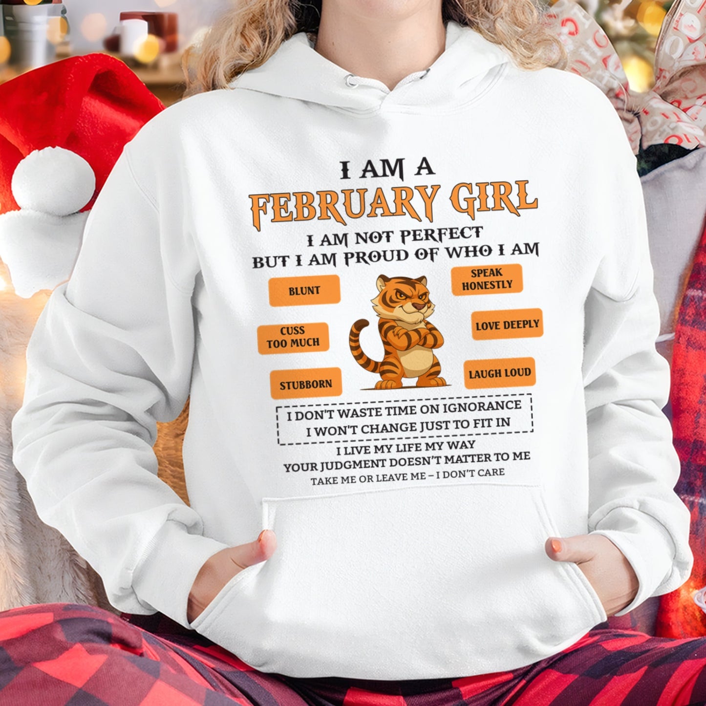 "I AM A FEBRUARY GIRL" - Birthday Gift For February Girls - FMA NINA02 (SKU26T-01-62-02)