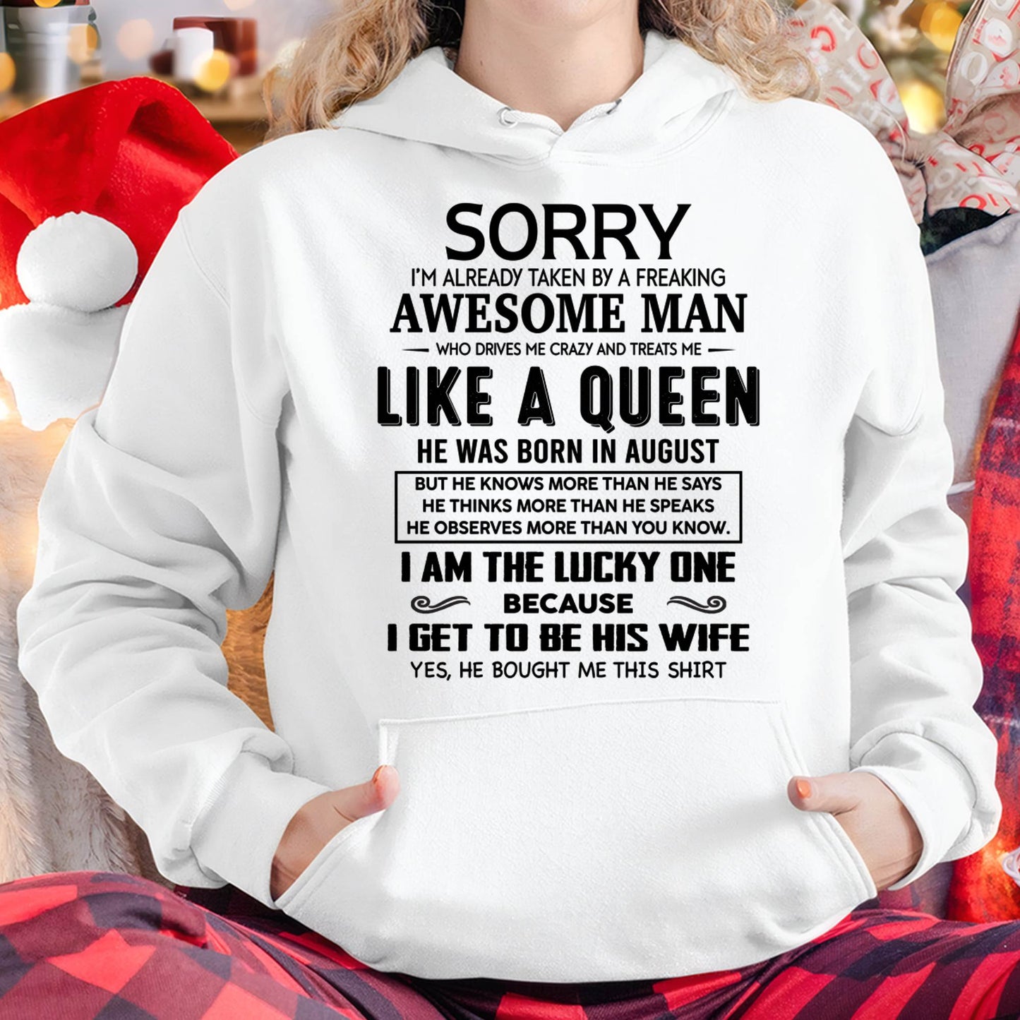 AUGUST – AN AWESOME MAN WHO DRIVES ME CRAZY AND TREATS ME LIKE A QUEEN – FROM HUSBAND – NINA08 (SKU26T-01286-08)