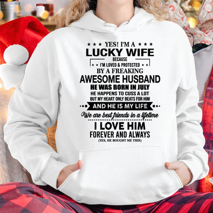 JULY - YES! I'M A LUCKY WIFE BECAUSE I'M LOVED & PROTECTED BY A FREAKING AWESOME HUSBAND - FROM HUSBAND - NINA07 (SKU26T-01272-07)