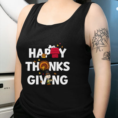 Best Thanksgiving Family Shirt , Funny Thanksgiving UnisexT-Shirt/Hoodie/Sweatshirt HLT00 - Peanuts - Happy Thanksgiving Icons T-Shirt