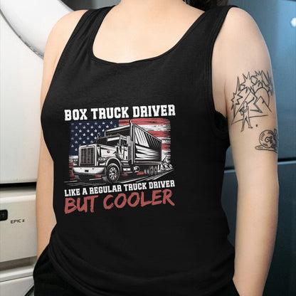 Best Truck Driver Life Shirt, Funny Trucker UnisexT-Shirt/Hoodie/Sweatshirt HLT00 - Truck Driver Construction Site US Flag Box Truck T-Shirt