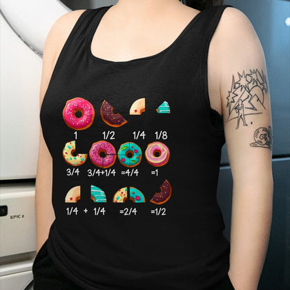 Best Teacher Shirt, Funny Teacher UnisexT-Shirt/Hoodie/Sweatshirt HLT00 - Math Donut Fraction Back to School Teacher Gifts Tee T-Shirt