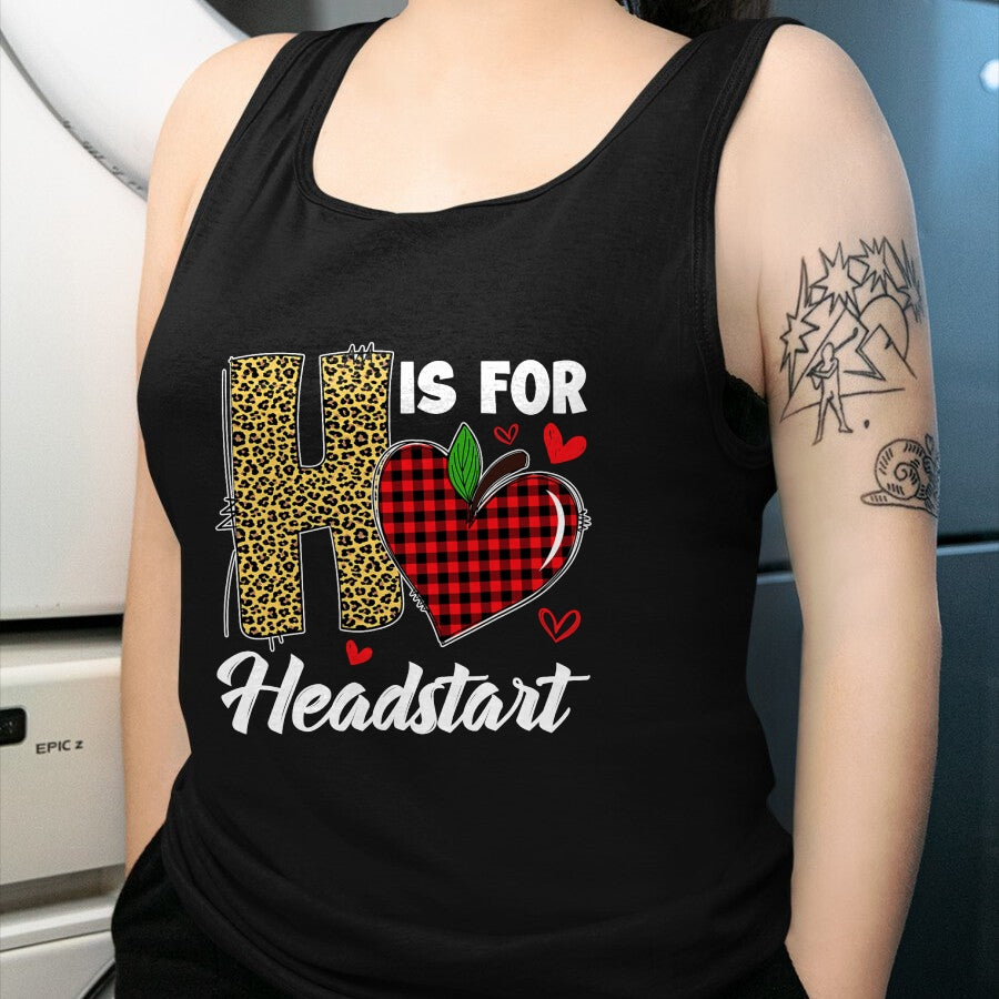 Best Student Shirt, Funny Back To School UnisexT-Shirt/Hoodie/Sweatshirt HLT00 - H Is For Headstart Head Start Teacher Leopard Back To School T-Shirt