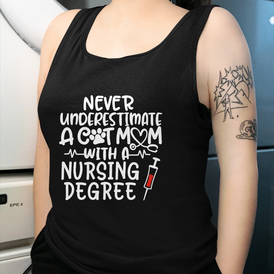 Funny Nurse Shirt, Nurse Unisex T-Shirt/Hoodie/Sweatshirt HLT00 - Nurse Cat Mom Nurse Life Cats and Nursing Gift T-Shirt