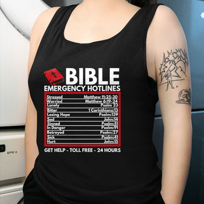 Christian Tee, Christian Faith Unisex T-Shirt/Hoodie/Sweatshirt HLT00 -  Bible Emergency Numbers - Funny Christian Bible & Jesus T-Shirt