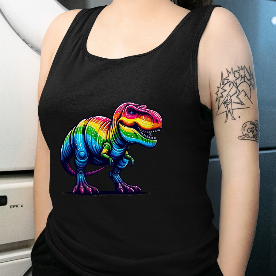 Best Dinosaur Lover Shirt, Funny Dinosaur UnisexT-Shirt/Hoodie/Sweatshirt HLT00 - Rainbow T-Rex Dinosaur Lovers Tyrannosaurus Rex Rainbow T-Shirt