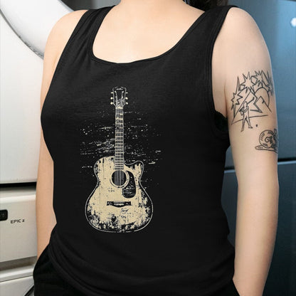 Guitar Lover Shirt, Funny Guitar UnisexT-Shirt/Hoodie/Sweatshirt HLT00 - Acoustic Guitar Player Vintage Rock Graphic T-Shirt, Men, Black, 3X-Large