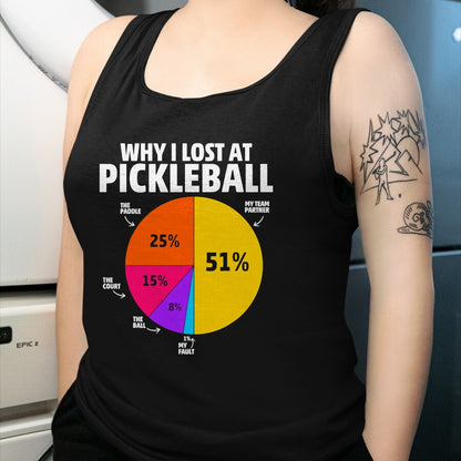 Funny Pickleball Shirt, Pickleball Lover Unisex T-Shirt/Hoodie/Sweatshirt HLT00 - Funny Why I Lose at Pickleball Gifts for Men Women Kids T-Shirt