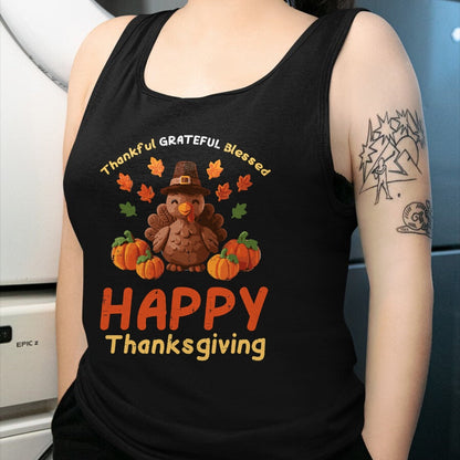 Best Thanksgiving Family Shirt , Funny Thanksgiving UnisexT-Shirt/Hoodie/Sweatshirt HLT00 - Happy Thanksgiving Turkey Coquette Thankful Fall Women Girl T-Shirt