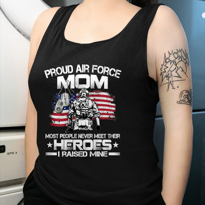 Gift for Mom Shirt, Funny Mom Unisex T-Shirt/Hoodie/Sweatshirt HLT00 - Proud Air Force Mom Air Force Graduation Mom USAF Heroes T-Shirt