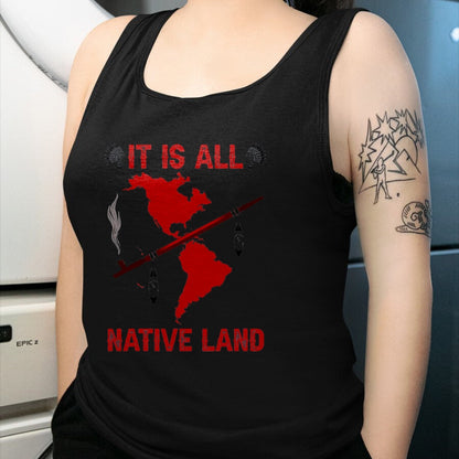 Native American T-Shirts, Vintage Native American Unisex T-Shirt/Hoodie/Sweatshirt HLT00 - It Is All Native Land