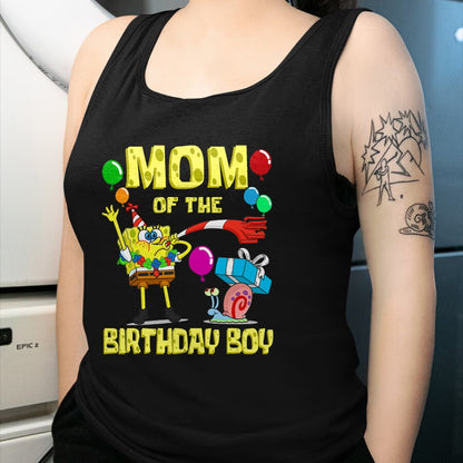 Gift for Mom Shirt, Funny Mom Unisex T-Shirt/Hoodie/Sweatshirt HLT00 - Mademark x SpongeBob SquarePants - SpongeBob Mommy of the Birthday Boy Theme Party T-Shirt