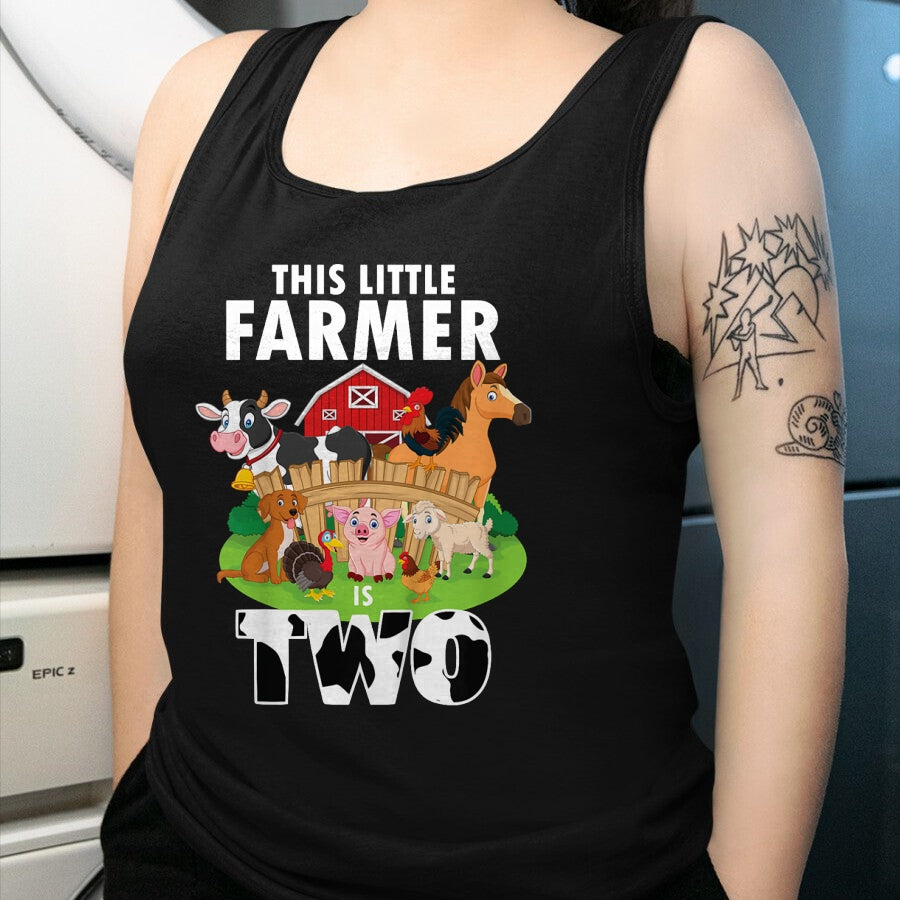 Best Farmer Life Shirt, Funny Farmer UnisexT-Shirt/Hoodie/Sweatshirt HLT00 - Kids 2 Years Old Boy Farmer 2nd Birthday Farm Animals Kids T-Shirt