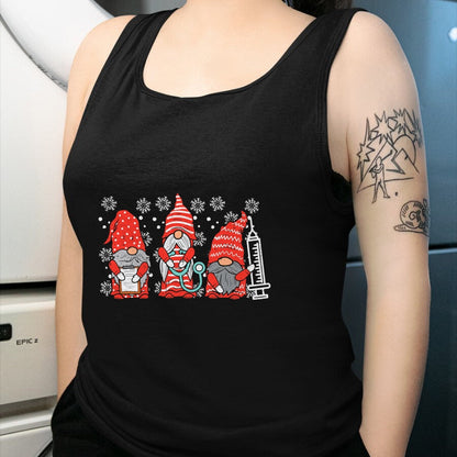 Funny Nurse Shirt, Nurse Unisex T-Shirt/Hoodie/Sweatshirt HLT00 - Nurse Christmas Gnomes Cute Xmas Scrub Top For Nurses Women T-Shirt