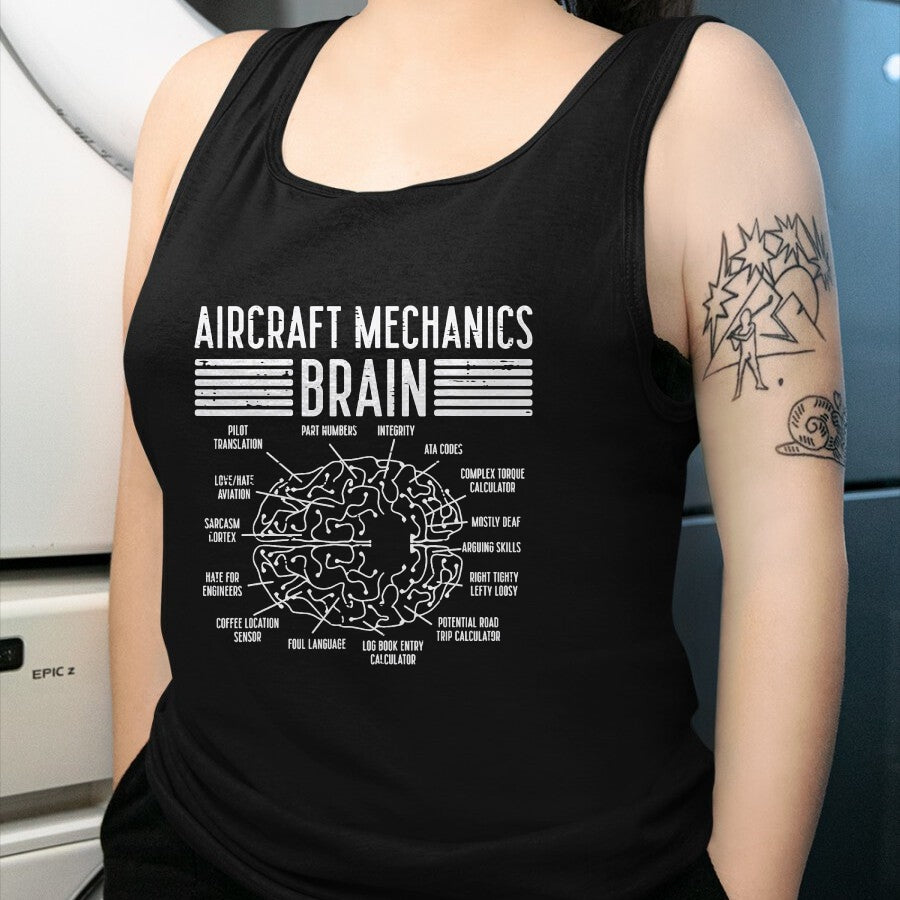 Best Mechanic Life Shirt, Funny Mechanic UnisexT-Shirt/Hoodie/Sweatshirt HLT00 - Aircraft Mechanic Limited Edition - Aircraft Mechanics Brain Fun Airplane Maintenance Men Women T-Shirt