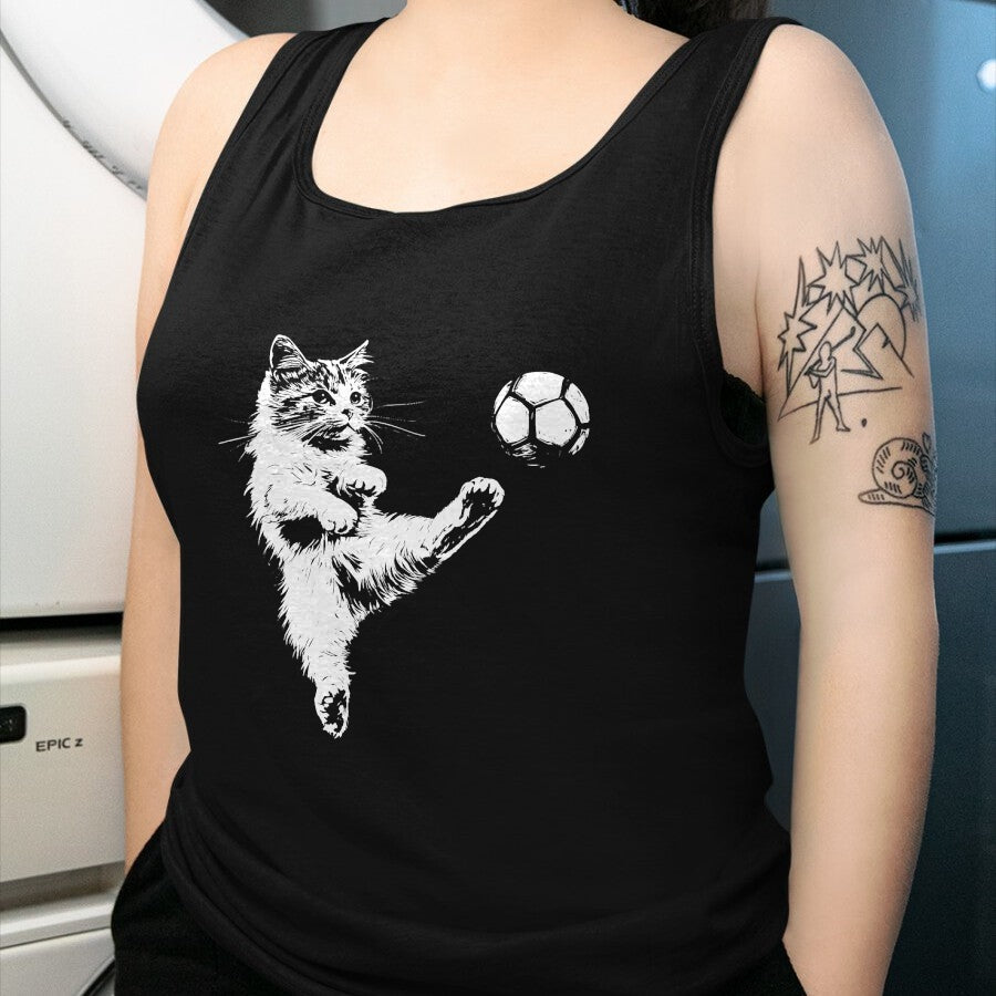 Cat Love Shirt, Funny Cat Lover Gift UnisexT-Shirt/Hoodie/Sweatshirt HLT00 - Funny Cat Soccer Ball Graphic Tee T-Shirt for Men Women Kids
