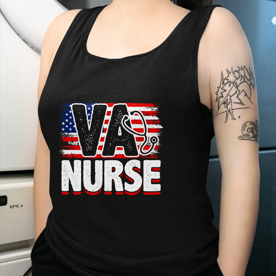 Funny Nurse Shirt, Nurse Unisex T-Shirt/Hoodie/Sweatshirt HLT00 - VA Nurse, Veteran & Patriot Nursing, US Military Nurse T-Shirt