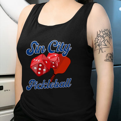 Funny Pickleball Shirt, Pickleball Lover Unisex T-Shirt/Hoodie/Sweatshirt HLT00 - Sin City. Las Vegas Pickleball. Funny Pickleball T-Shirt