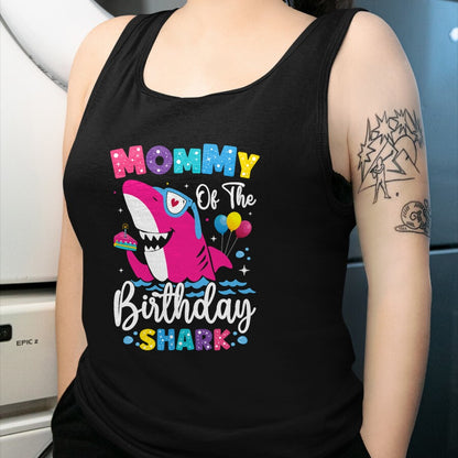 Gift for Mom Shirt, Funny Mom Unisex T-Shirt/Hoodie/Sweatshirt HLT00 - Mommy of the Shark Birthday Mom Matching Family T-Shirt