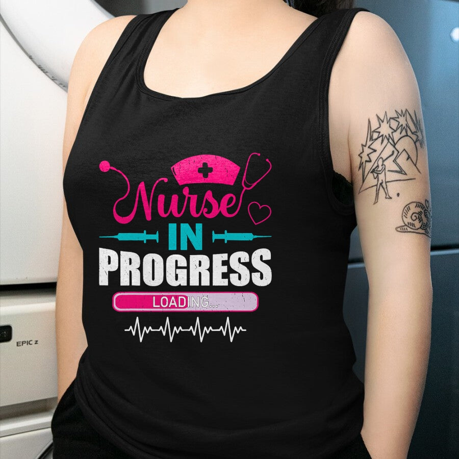 Funny Nurse Shirt, Nurse Unisex T-Shirt/Hoodie/Sweatshirt HLT00 - Nurse In Progress Nurse Funny Nursing School T-Shirt