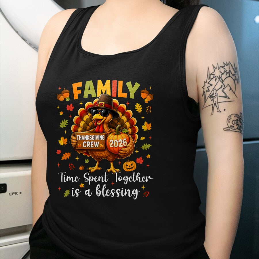 Best Thanksgiving Family Shirt , Funny Thanksgiving UnisexT-Shirt/Hoodie/Sweatshirt HLT00 - Family Thanksgiving 2026 Thanksgiving Crew Turkey Matching T-Shirt (4)