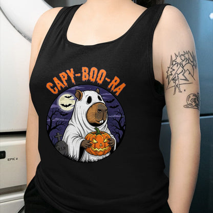 Cute Capybara Shirt, Funny Capybara UnisexT-Shirt/Hoodie/Sweatshirt HLT00 - Capy-Boo-Ra Cute Capybara Boo Ghost Funny Cappy Halloween T-Shirt