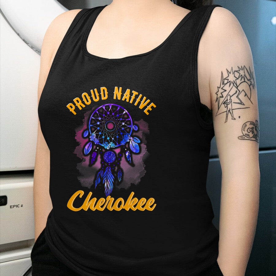 Native American T-Shirts, Vintage Native American Unisex T-Shirt/Hoodie/Sweatshirt HLT00 - Proud To Be Cherokee Native American Indian
