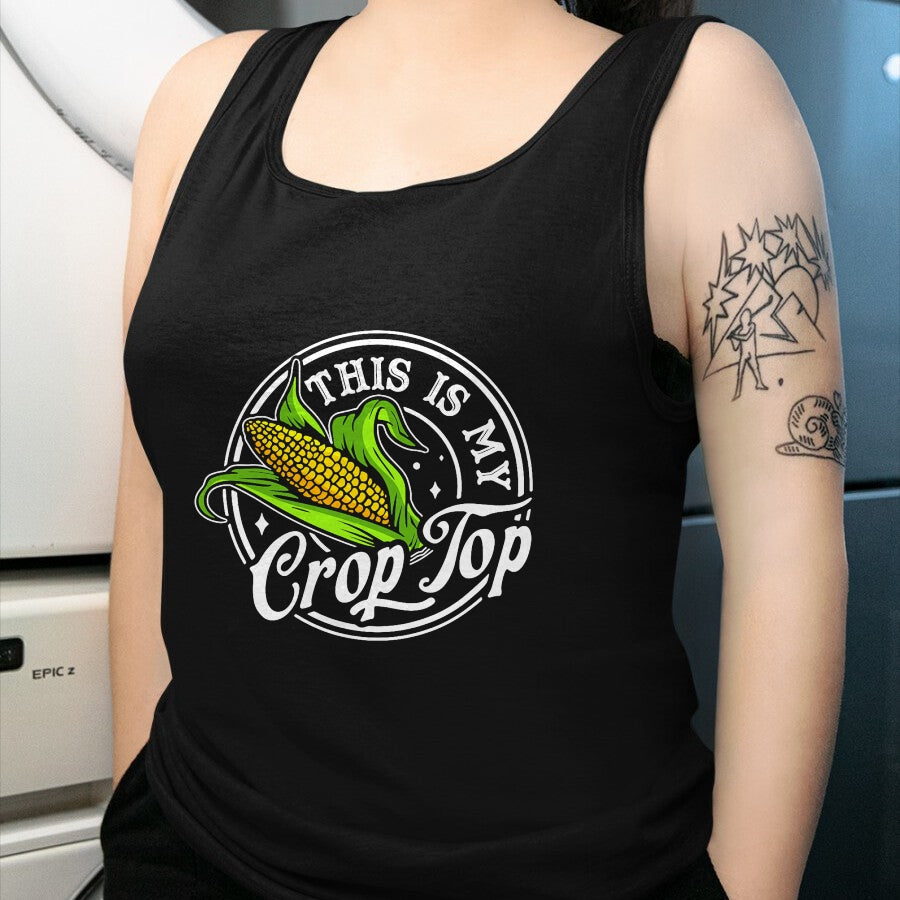 Best Farmer Life Shirt, Funny Farmer UnisexT-Shirt/Hoodie/Sweatshirt HLT00 - Womens This is My Crop Top Funny Farmer Farming Corn T-Shirt