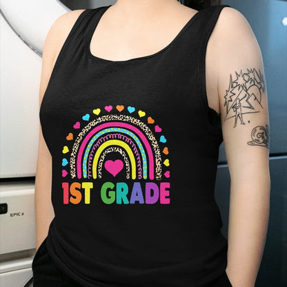 Best Student Shirt, Funny Back To School UnisexT-Shirt/Hoodie/Sweatshirt HLT00 - First Grade Rainbow Girls Boys Teacher Team 1st Grade Squad T-Shirt
