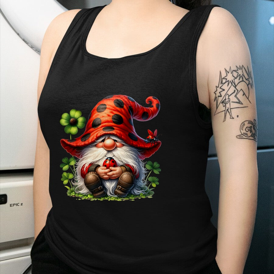 Gift for Mom Shirt, Funny Mom Unisex T-Shirt/Hoodie/Sweatshirt HLT00 - Ladybug Gnome For Lucky Mom And Dad Life With Shamrocks T-Shirt