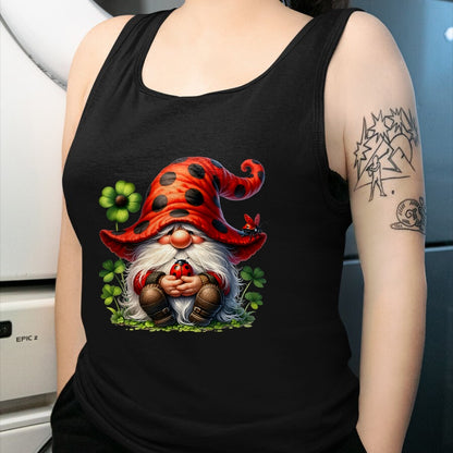 Gift for Mom Shirt, Funny Mom Unisex T-Shirt/Hoodie/Sweatshirt HLT00 - Ladybug Gnome For Lucky Mom And Dad Life With Shamrocks T-Shirt