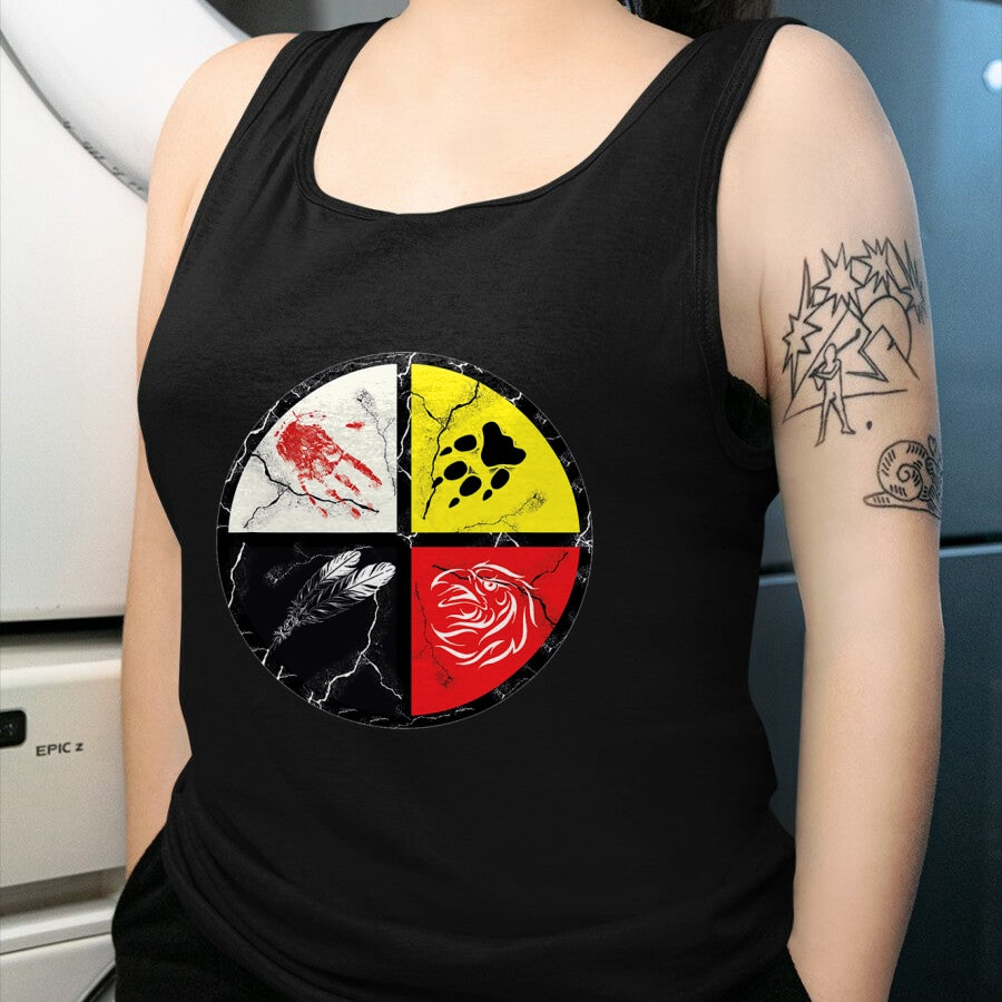 Native American T-Shirts, Vintage Native American Unisex T-Shirt/Hoodie/Sweatshirt HLT00 - Native American Medicine Wheel