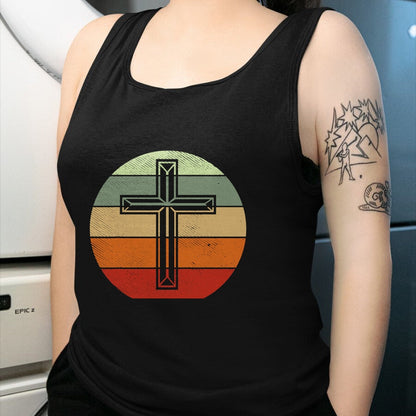 Christian Tee, Christian Faith Unisex T-Shirt/Hoodie/Sweatshirt HLT00 - Jesus Retro Cross Christ God Faith Religious Christian Gift T-Shirt
