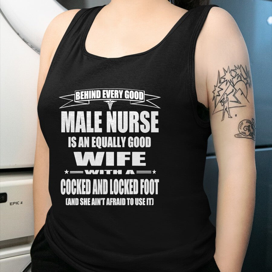 Funny Nurse Shirt, Nurse Unisex T-Shirt/Hoodie/Sweatshirt HLT00 - Male Nurse's Wife Unique Rn Nurse Funny LPN Pun Gift T-Shirt