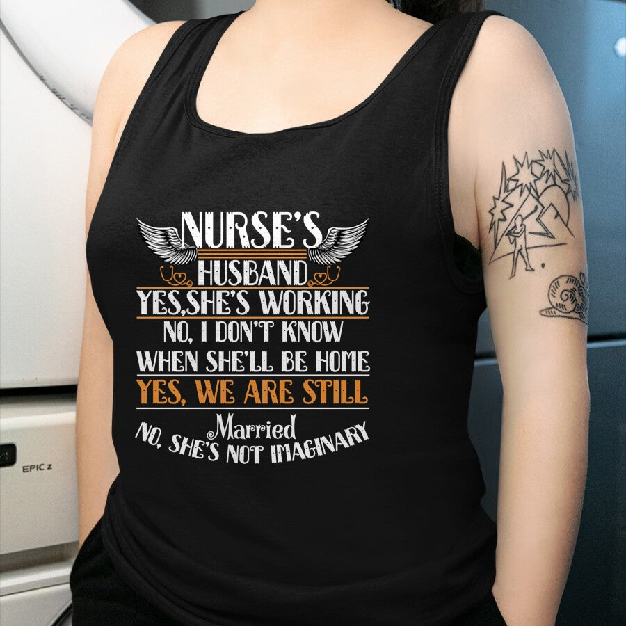 Funny Nurse Shirt, Nurse Unisex T-Shirt/Hoodie/Sweatshirt HLT00 - I Am A Nurse's Husband T Shirt, Nurse Wife T Shirt Long Sleeve T-Shirt