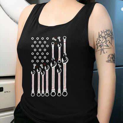 Best Mechanic Life Shirt, Funny Mechanic UnisexT-Shirt/Hoodie/Sweatshirt HLT00 - Mechanic American Flag Repair Car Technician Men Dad T-Shirt