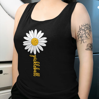 Funny Pickleball Shirt, Pickleball Lover Unisex T-Shirt/Hoodie/Sweatshirt HLT00 - Pickleball Daisy Flower T-Shirt