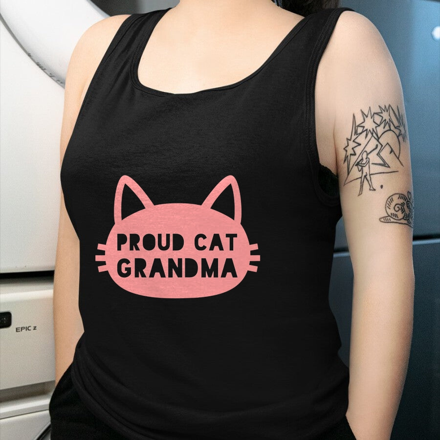 Cat Love Shirt, Funny Cat Lover Gift UnisexT-Shirt/Hoodie/Sweatshirt HLT00 - Proud Cat Grandma My Grandkitty Loves Me Cats Kittens Nana T-Shirt for Women