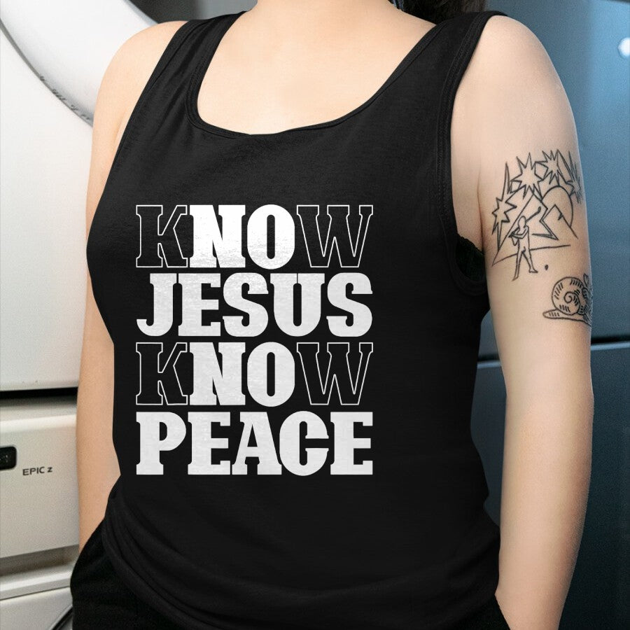 Christian Tee, Christian Faith Unisex T-Shirt/Hoodie/Sweatshirt HLT00 - Know Jesus Know Peace Religion God Church Christian Gifts T-Shirt