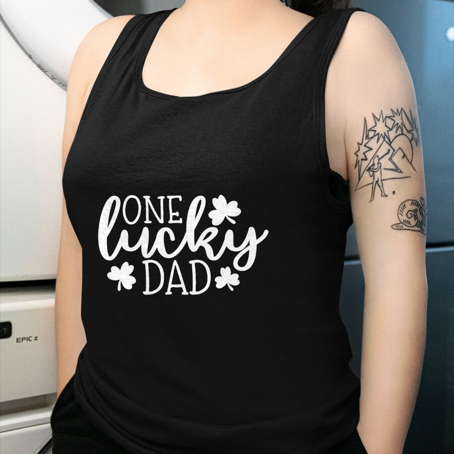 Gift for Dad Shirt, Funny Dad Unisex T-Shirt/Hoodie/Sweatshirt HLT00 – One Lucky Dad Shirt St Patricks Day Shirt Men Daddy T-Shirt