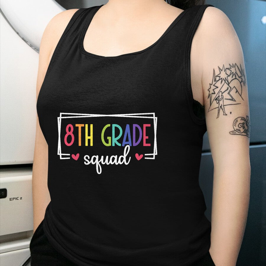 Best Student Shirt, Funny Back To School UnisexT-Shirt/Hoodie/Sweatshirt HLT00 - Eighth Grade Squad Teachers Kids 8th Grade Back to School T-Shirt
