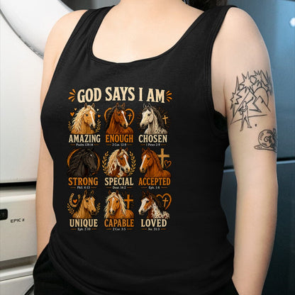 Best Horse Lover Shirt , Funny Horse UnisexT-Shirt/Hoodie/Sweatshirt HLT00 - God Says I Am Horse Bible Verse Faith Affirmation T-Shirt