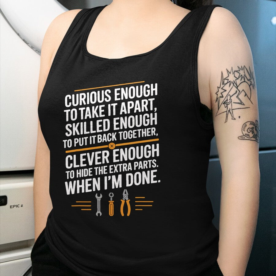 Best Mechanic Life Shirt, Funny Mechanic UnisexT-Shirt/Hoodie/Sweatshirt HLT00 - Funny Mechanic Saying Curious Skilled Clever Repair Humor T-Shirt