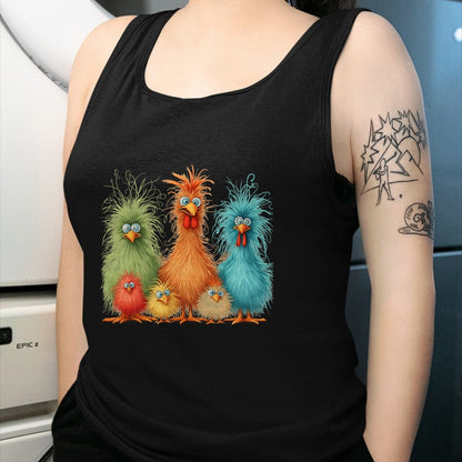 Best Thanksgiving Family Shirt , Funny Thanksgiving UnisexT-Shirt/Hoodie/Sweatshirt HLT00 - Retro Eagerlys Colorful Funny Chicken Art, for Men Women Kid T-Shirt