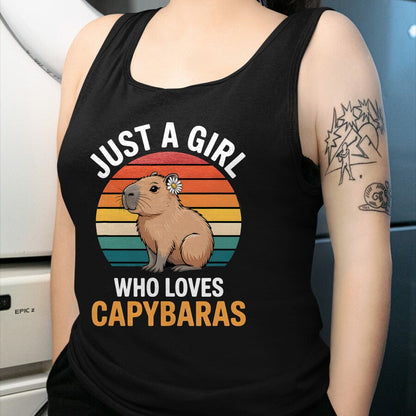 Cute Capybara Shirt, Funny Capybara Unisex T-Shirt/Hoodie/Sweatshirt HLT00 - Girls Capybara T-Shirt (1)