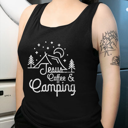 Christian Tee, Christian Faith Unisex T-Shirt/Hoodie/Sweatshirt HLT00 -  Camping Coffee Camper Camp Lover Christian Jesus T-Shirt