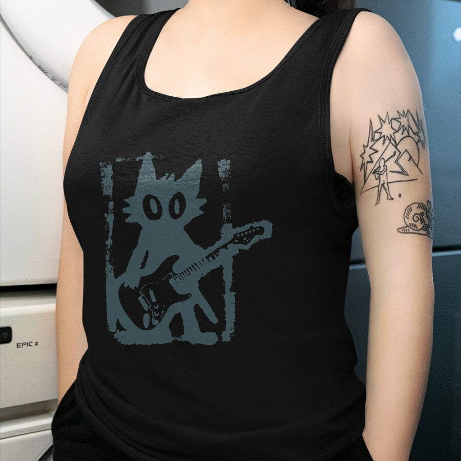 Guitar Lover Shirt, Funny Guitar UnisexT-Shirt/Hoodie/Sweatshirt HLT00 - Cat Playing Guitar Rock Star Rock and Roll Men Women Kids T-Shirt