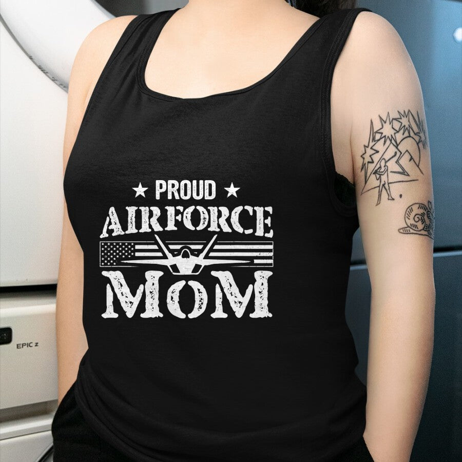Gift for Mom Shirt, Funny Mom Unisex T-Shirt/Hoodie/Sweatshirt HLT00 - Proud Air Force Mom - Airforce Gifts - July 4th Mothers Day T-Shirt
