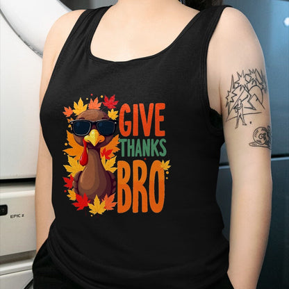 Best Thanksgiving Family Shirt , Funny Thanksgiving UnisexT-Shirt/Hoodie/Sweatshirt HLT00 - Give Thanks Bro Cute Turkey Toddler Thankful Thanksgiving T-Shirt, Men, Black, 3X-Large