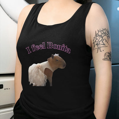 Cute Capybara Shirt, Funny Capybara Unisex T-Shirt/Hoodie/Sweatshirt HLT00 - I feel Bonita Capybara FUNNY T-Shirt